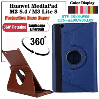 Dành cho huawei mediapad t3 8.0 kob-l09 kob-w09 vỏ bảo vệ máy tính bảng huawei mediapad m3 8.4 2016 btv-dl09 btv-w09 m3 lite 8 2017 cpn-al00 cpn-w09 cpn-l09 360° ốp lưng lật xoay