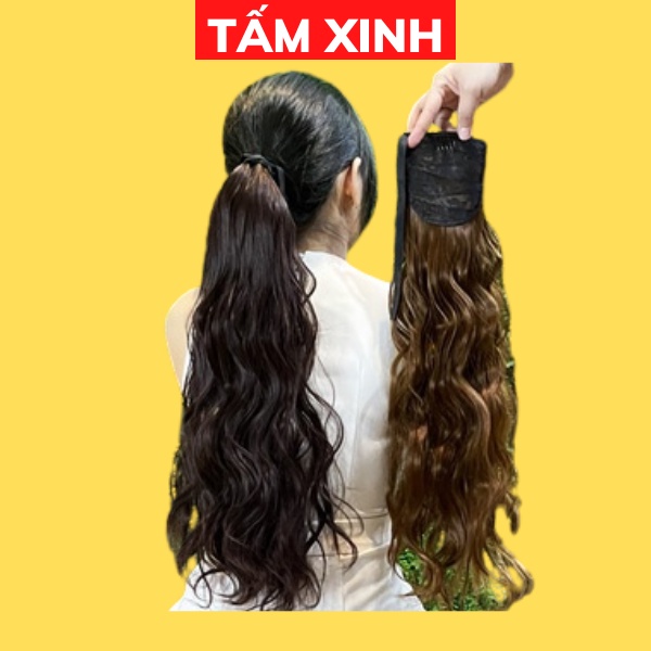 Đuôi tóc giả xù mỳ dạng buộc,cột dáng dài thời trang đẹp TẤM XINH - ĐUÔI BUỘC