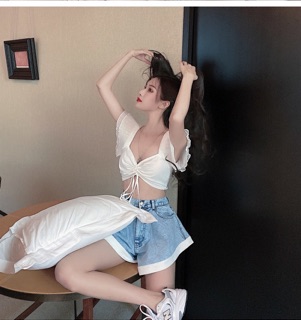 Croptop cột dây tay cánh tiên