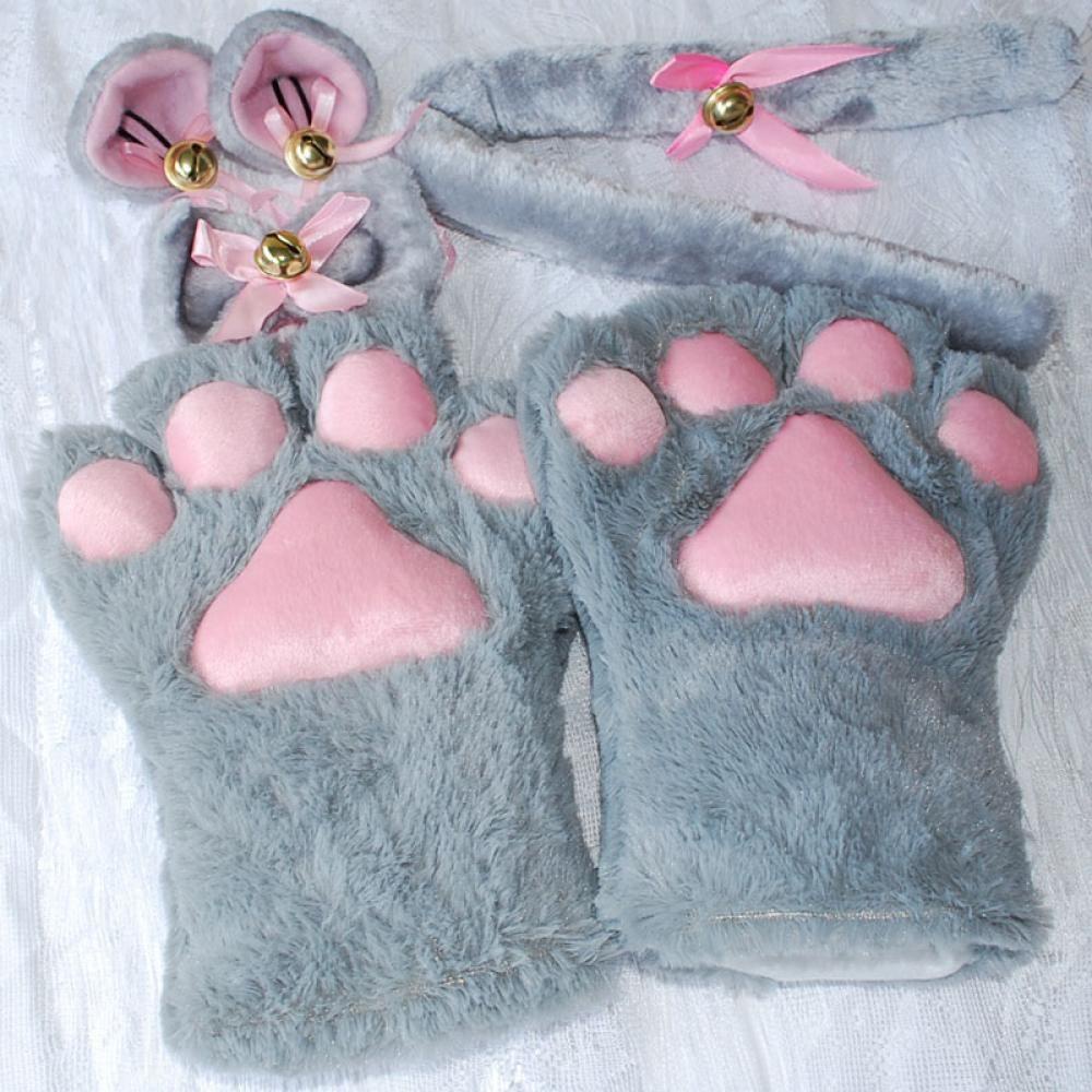DORAW Cosplay Costume Anime Plush Halloween Cat Ears