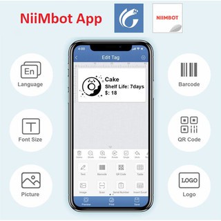 Nhãn dán máy in nhiệt không dây Niimbot B21 kết nối bluetooth