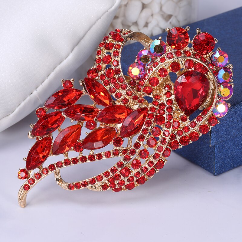 Trâm cài áo đính pha lê nhiều màu thời trang cổ điển làm phụ kiện váy/ khăn cho nữ