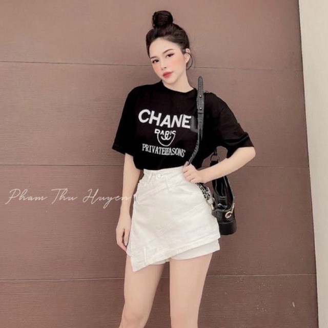 Chân váy kaki đắp chéo - B8U