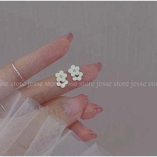 CÓ KHUYÊN KẸP Khuyên tai Bông tai nữ hoa baby xinh Jesse store Bạc 925
