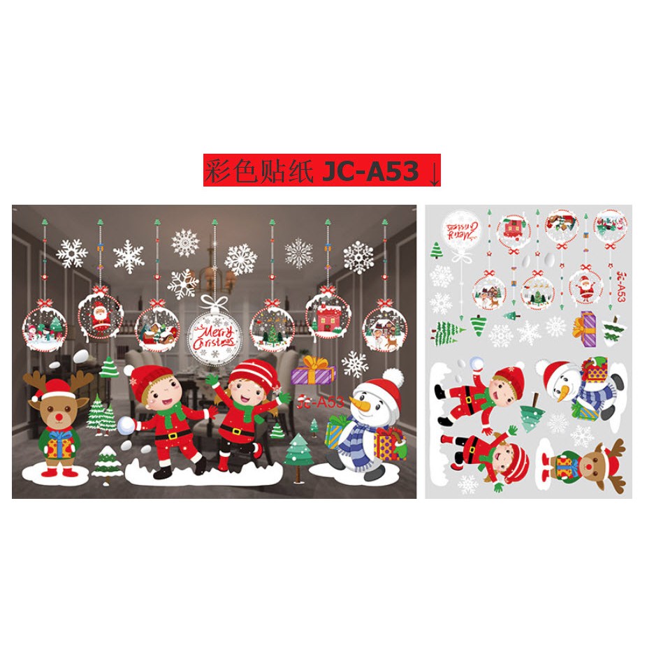 [ HCM ] Decal Noel trang trí giáng sinh 2021 trang trí trên mặt phẳng 120x80 cm