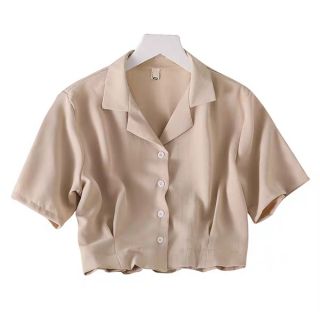 (HÀNG ORDER) Áo croptop cổ sơ mi kèm ảnh thật
