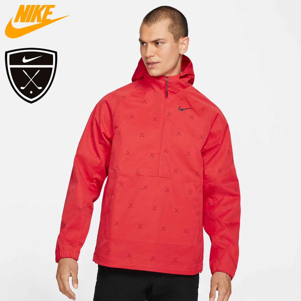 NIKE CHÍNH HÃNG - Áo khoác thể thao nam Nike Repel Men's Golf Club Printed Anorak Jacket Authentic - Red x Black