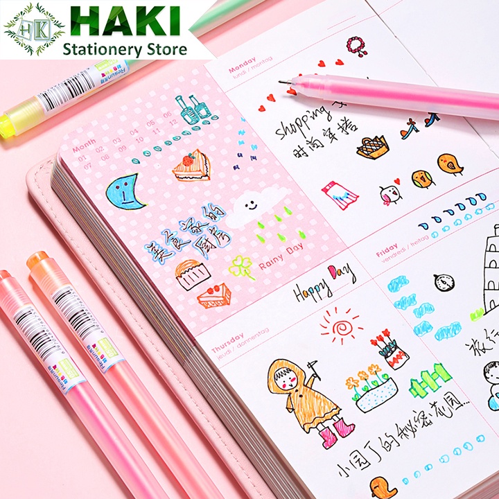 Bút gel Resun ngòi 0.5mm viết calligraphy HAKI tiêu đề sổ tay bullet journal nhiều màu cao cấp B45