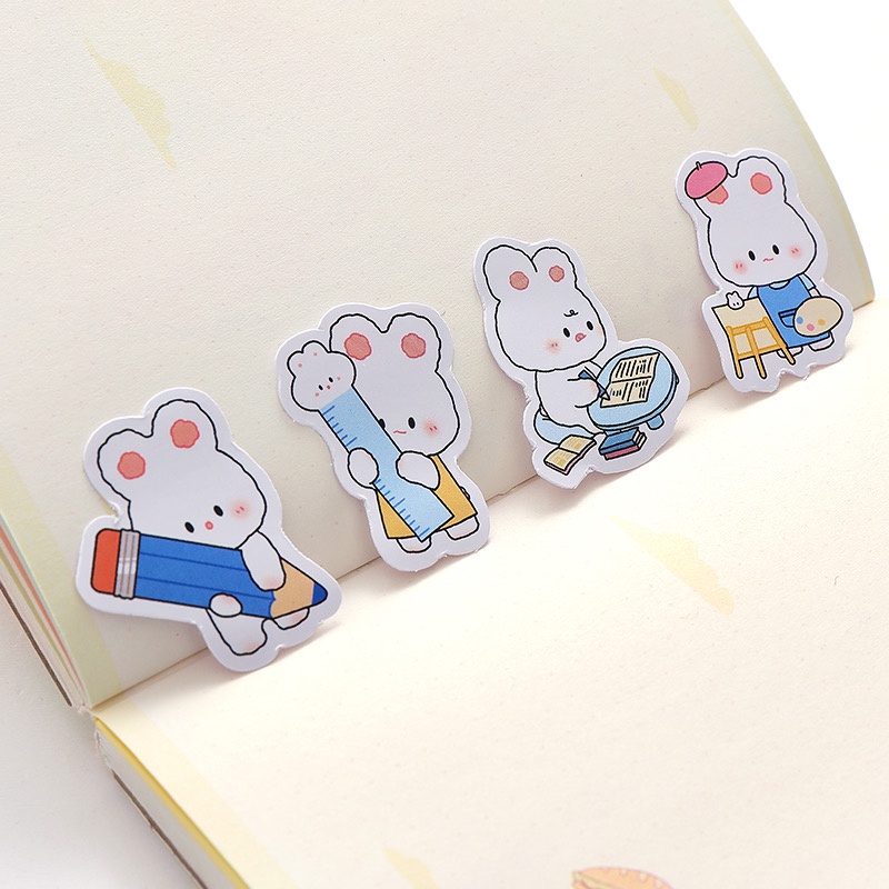 (Giao đơn từ 30k) Hộp 45 sticker gấu có sẵn keo dán ở mặt sau, hình in dễ thương sắc nét. Hàng có sẵn