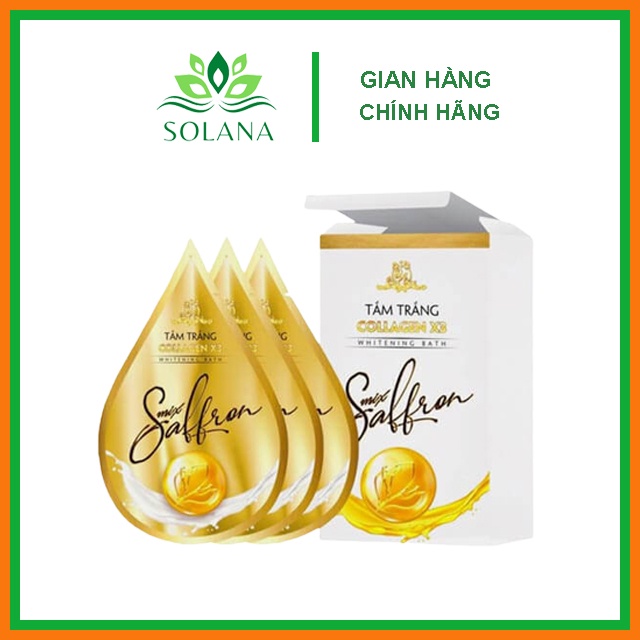 Tắm trắng Collagen X3 chính hãng Mỹ Phẩm Đông Anh - Tắm trắng Mix Saffron Luxury X3 SOLANA