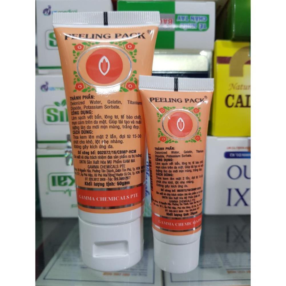 tube gel mặt nạ lột mụn peeling pack