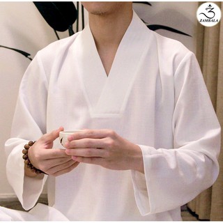 Trang phục đi chùa, ngồi Thiền, tập Yoga cao cấp ZAMBALA ZBL_N001 - Nam Cổ Viền V