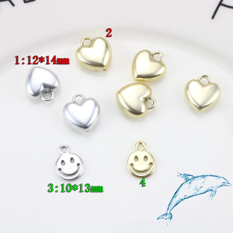 Trang sức thủ công DIY Chất liệu thủ công Phụ kiện Hợp kim Trái tim tình yêu Trái tim đào Mặt cười Bông tai tự chế Bông tai Vòng chìa khóa Mặt dây chuyền Túi Mặt dây chuyền Linh kiện mặt dây chuyền