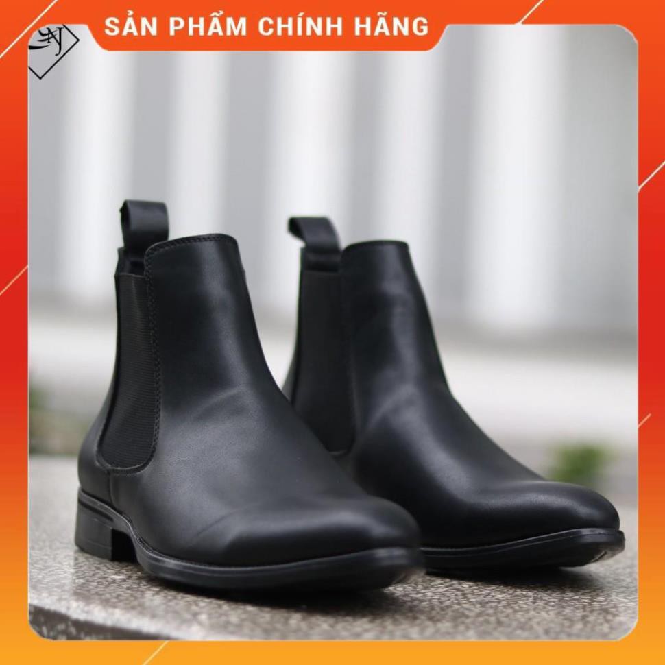 Giày Chelsea Boots nam SN15 cao cổ da bò đế độn 4cm cá tính năng động trẻ trung -hut