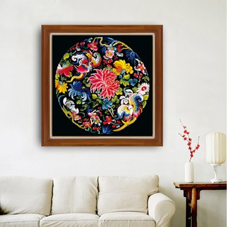 Tranh Thêu Chữ Thập chỉ lụa (THÊU KÍN) Bức Tranh Sáng Tạo FJ0814 (KHÁCH TỰ THÊU) KT:60X60CM