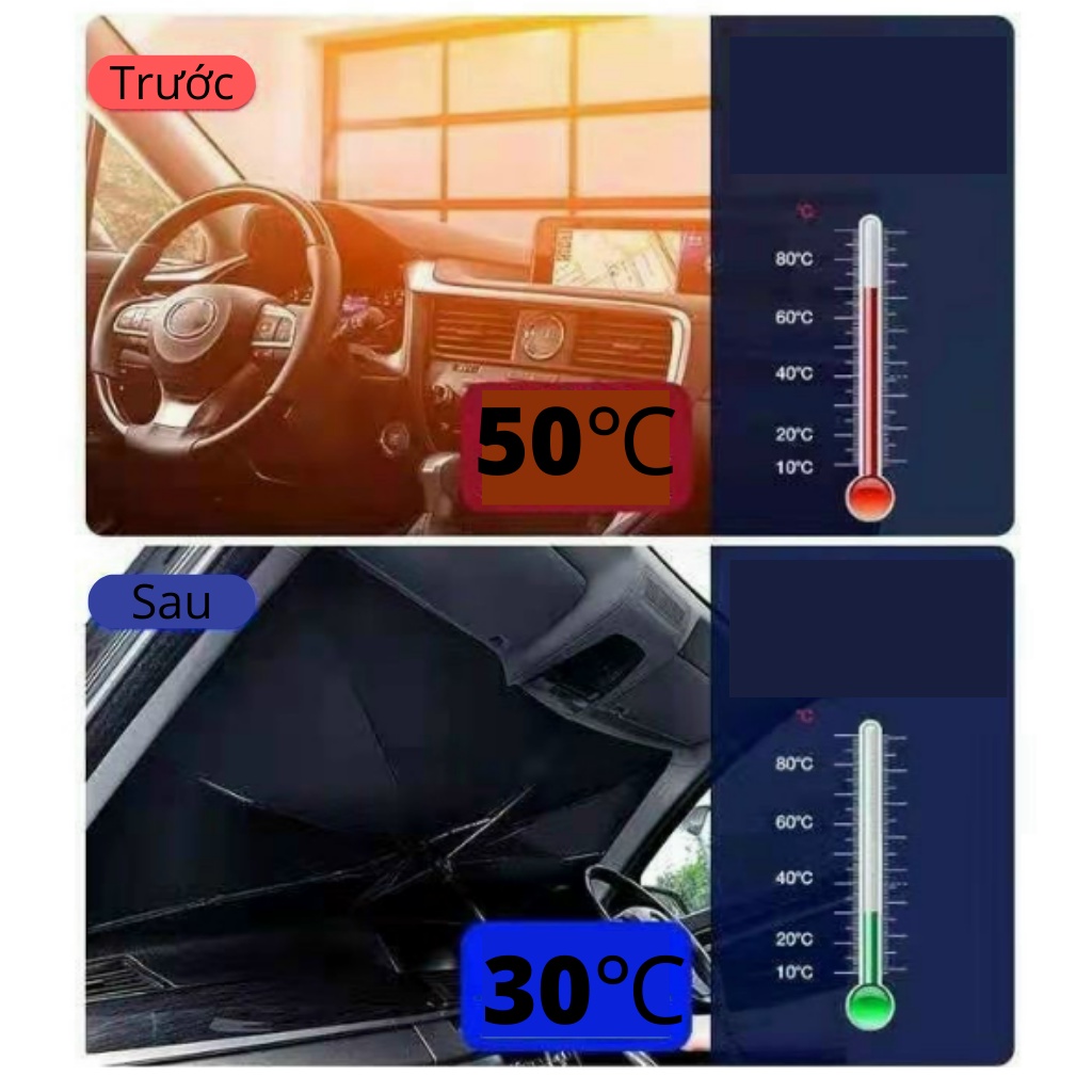 Ô Che Nắng Kính Lái Xe Ô Tô Cao Cấp – Bảo Vệ Nội Thất Ô Tô – Dù Che Nắng Kính Lái Xe Hơi – Chống Tia UV