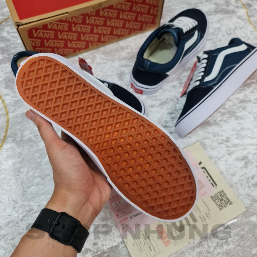 Giày thể thao vans navy old skool nam nữ cổ thấp