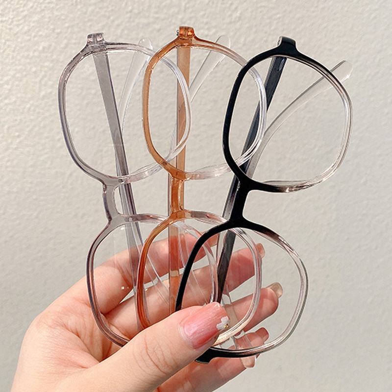 Kính Mắt Gọng Tròn Siêu Nhẹ Không Viền Màu Gradient Phong Cách Hàn Quốc Thời Trang Cho Nữ