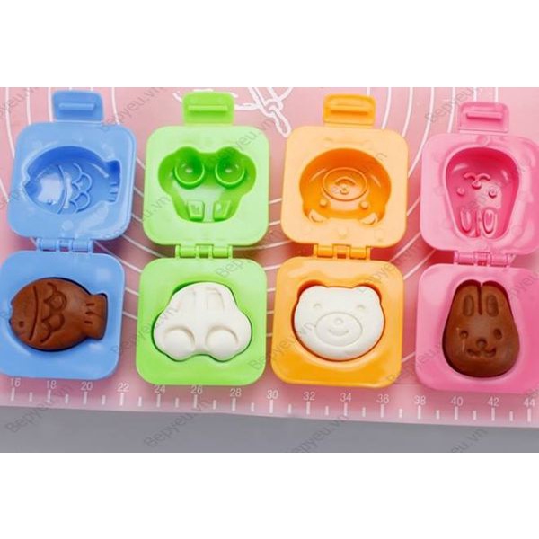 Bộ 2 khuôn cơm bento nội địa Nhật tạo hình mẫu, làm cơm, ép trứng cho bé