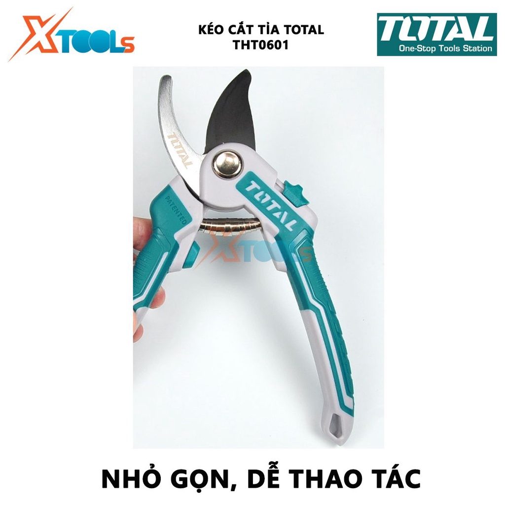 Kéo cắt tỉa cành cây TOTAL THT0601 | Kéo cắt tỉa cây Kích thước: 8,5&quot; (220mm) Tay cầm PP coverd dùng để cắt tỉa cây, tạo