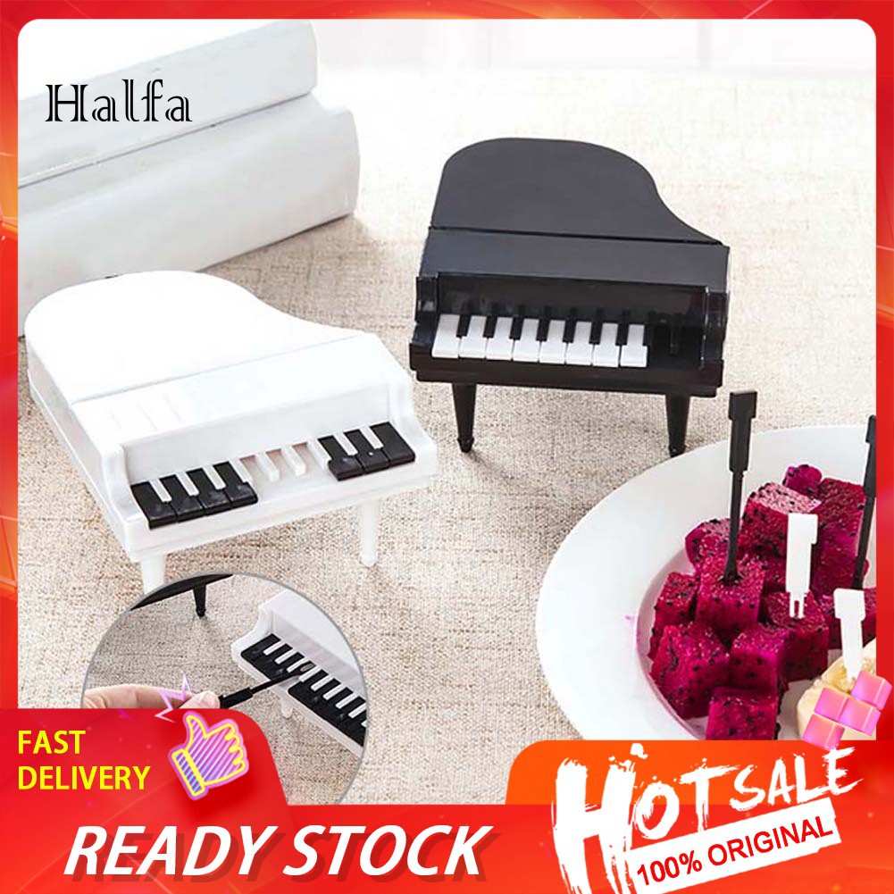 Set 9 Nĩa Ăn Trái Cây Hình Đàn Piano Độc Đáo