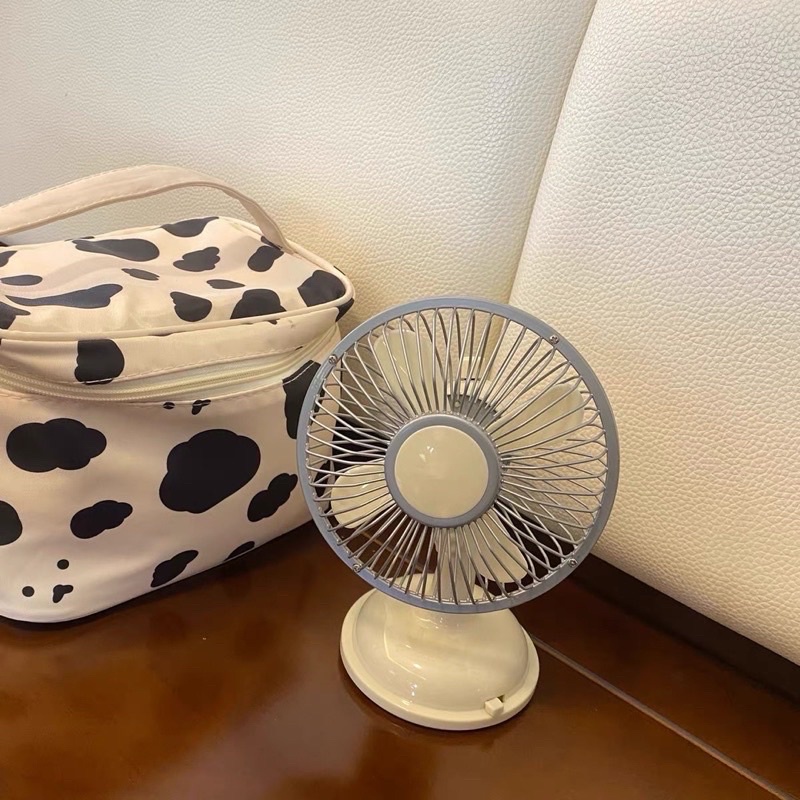 Quạt để bàn Vintage có 2 tốc độ gió, quạt mini phong cách Hàn Quốc
