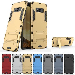 Ốp điện thoại PC cao cấp kết hợp TPU dẻo phong cách Iron Man cá tính có giá đỡ cho Samsung Galaxy Note 8
