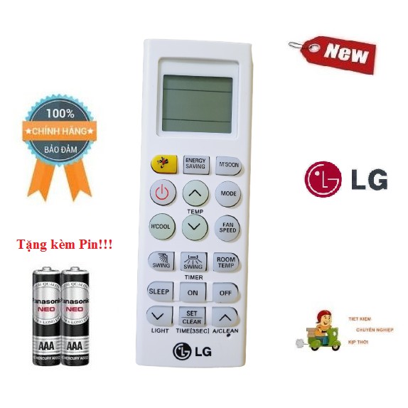 Remote Điều khiển điều hòa LG 1&amp;2 chiều Inverter- Hàng chính hãng  mới 100% Tặng kèm Pin