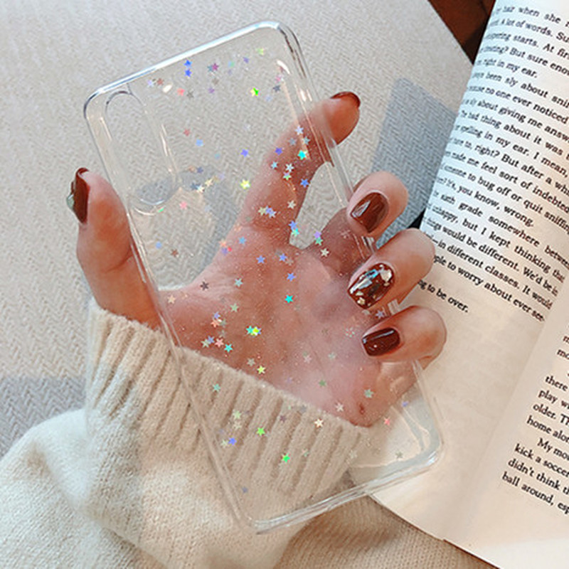 ốp điện thoại Trong Suốt Họa Tiết Ngôi Sao Lấp Lánh Cho Samsung S20 Ultra S20 S10 S9 S8 Plus Note 20ultra 20 10 Plus Note 9 10 Pro | BigBuy360 - bigbuy360.vn