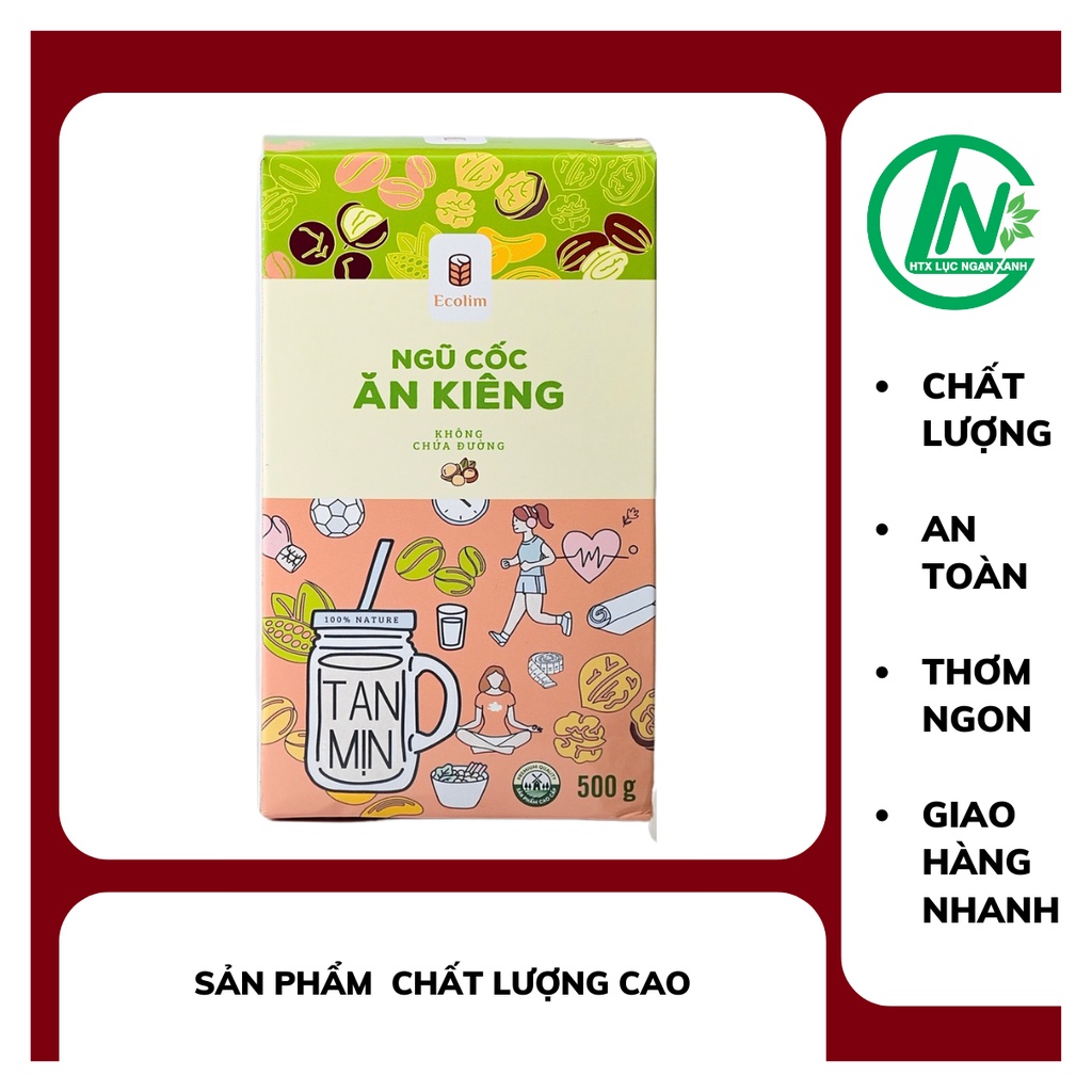 Bột Ngũ Cốc Ăn Kiêng Dinh Dưỡng ECOLIM Giảm Cân An Toàn Bổ Sung Đủ Dưỡng Chất 500g
