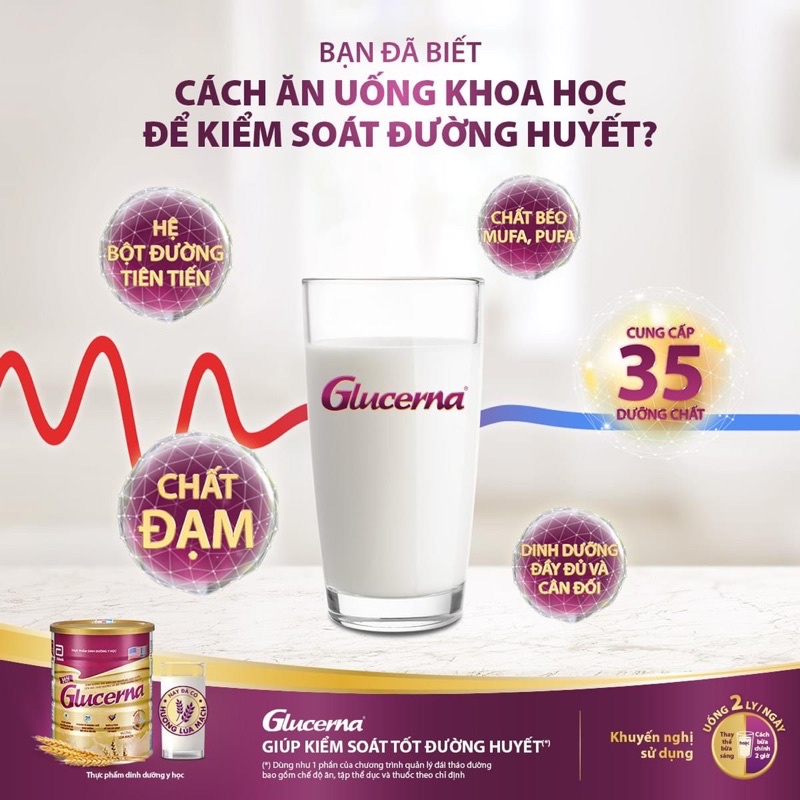 🌾🌾🌾SỮA BỘT Abbott GLUCERNA vani 850g
