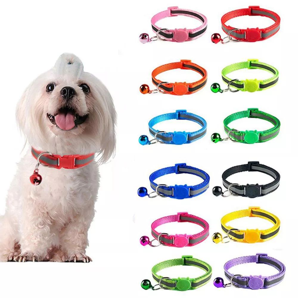Set 3 vòng cổ nhiều màu sắc có chuông dễ thương cho mèo cưng