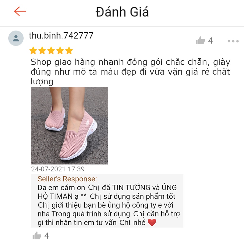 Giày thể thao nữ, giày đi bộ nữ TIMAN HT07 mẫu mới nhất 2021 bảo hành 1 năm