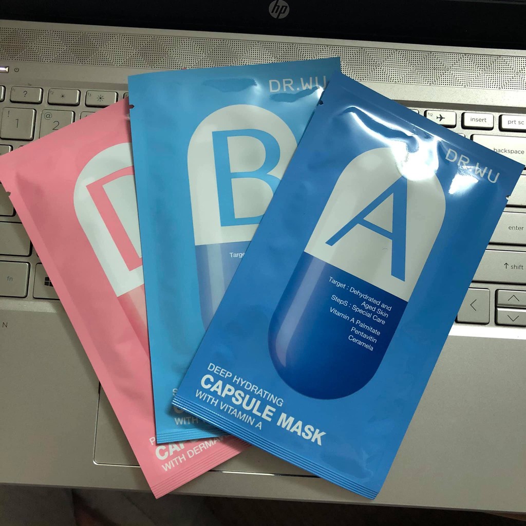 (Sẵn- bản Đài) Măt nạ Dr Wu A-B-C-D đủ 4 màu