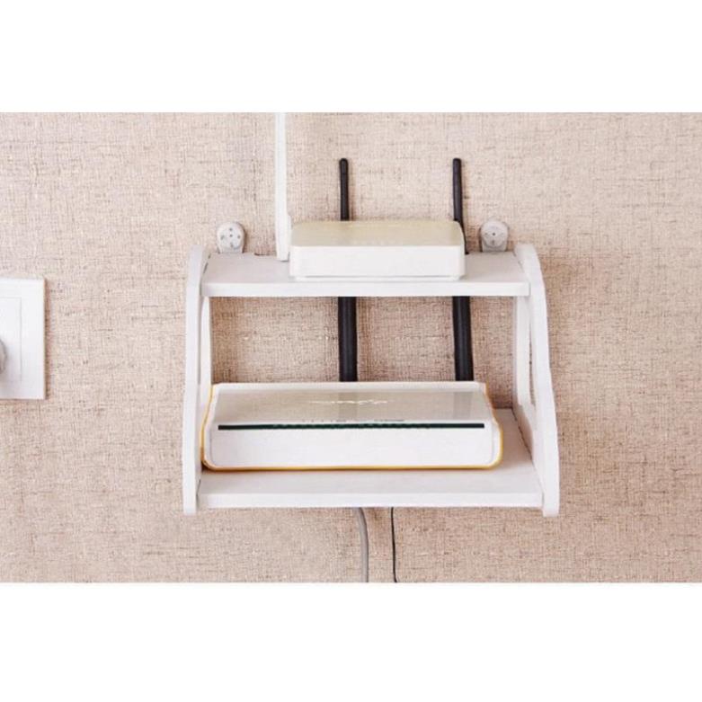 Giá đỡ bộ định tuyến💓FREESHIP💓Kệ đựng TV/Wifi gắn tường tiện dụng, chất liệu chống nước, không bắt lửa 8783