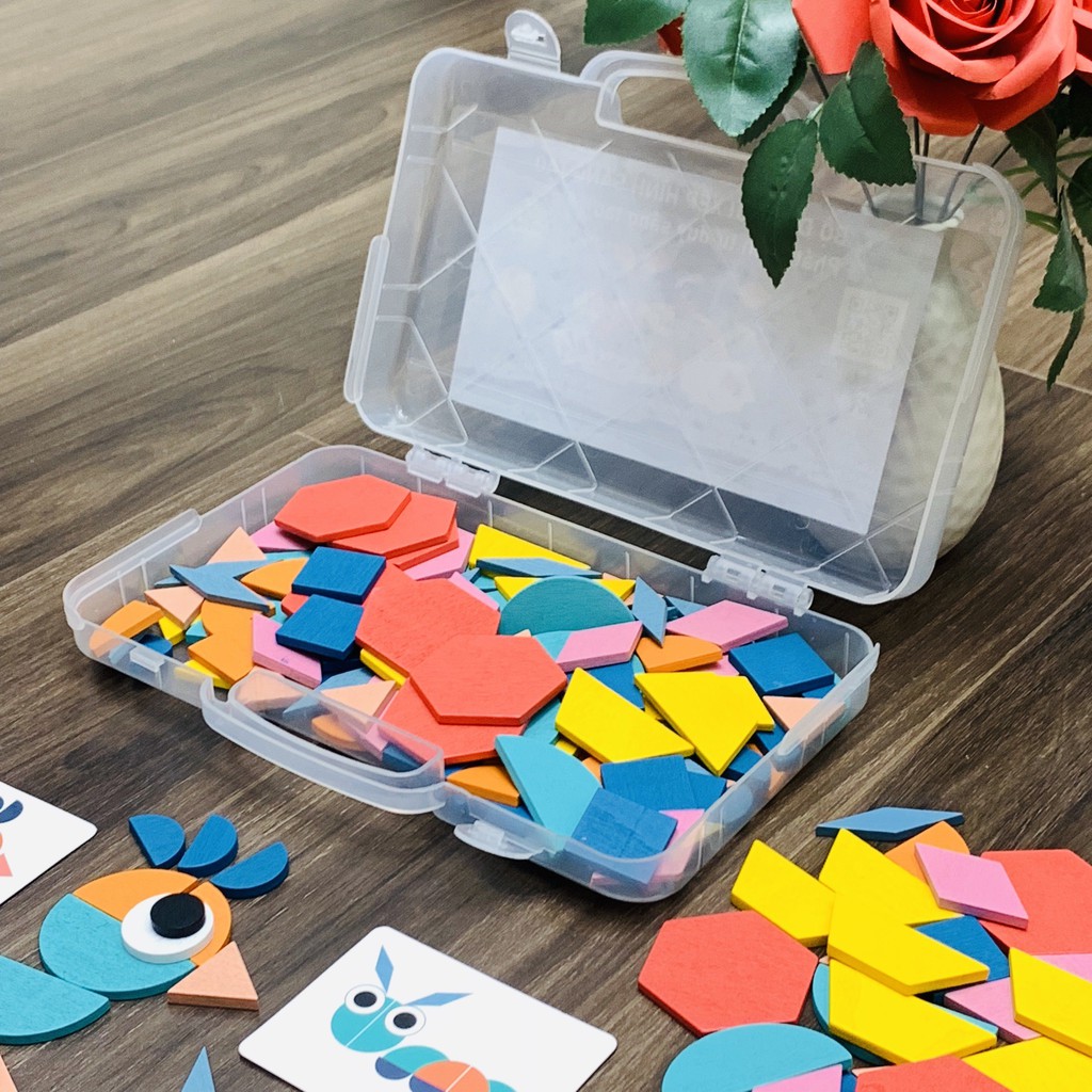 Đồ Chơi Trẻ Em, Bộ Xếp Hình 180 Chi Tiết Tangram Bằng Gỗ Benrikids Cho Bé Tha Hồ Sáng Tạo