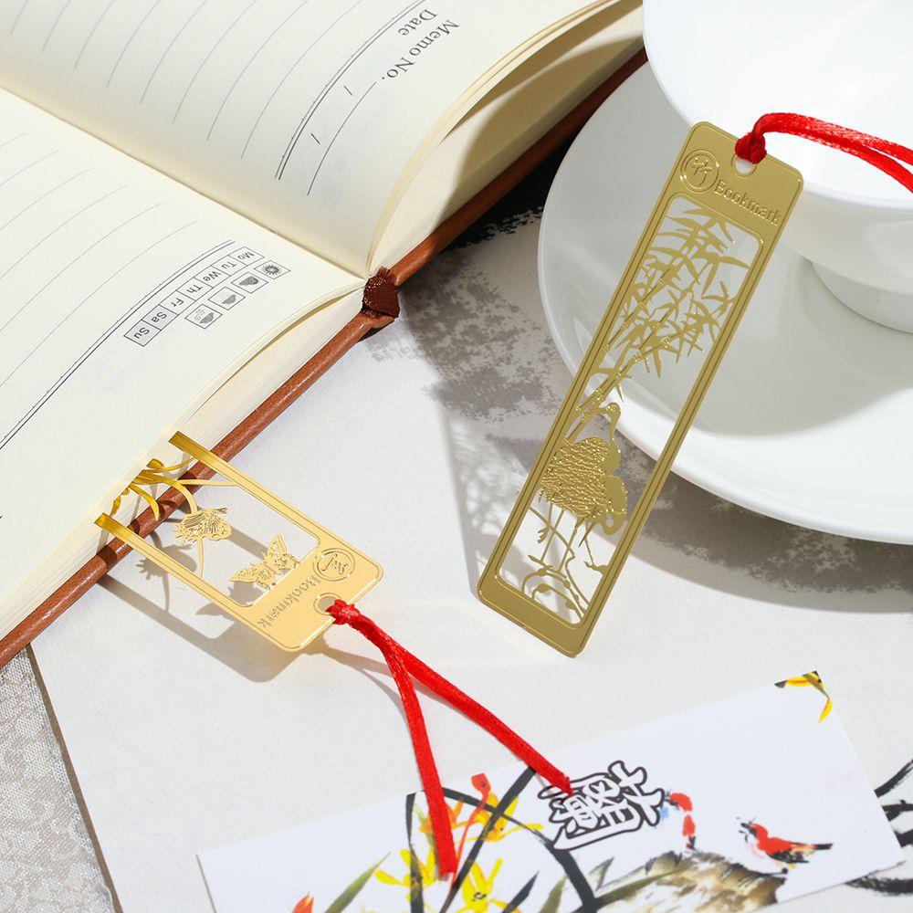 Thẻ Đánh Dấu Trang Sách Bằng Đồng Thau Kiểu Retro Trung Hoa Dễ Thương
