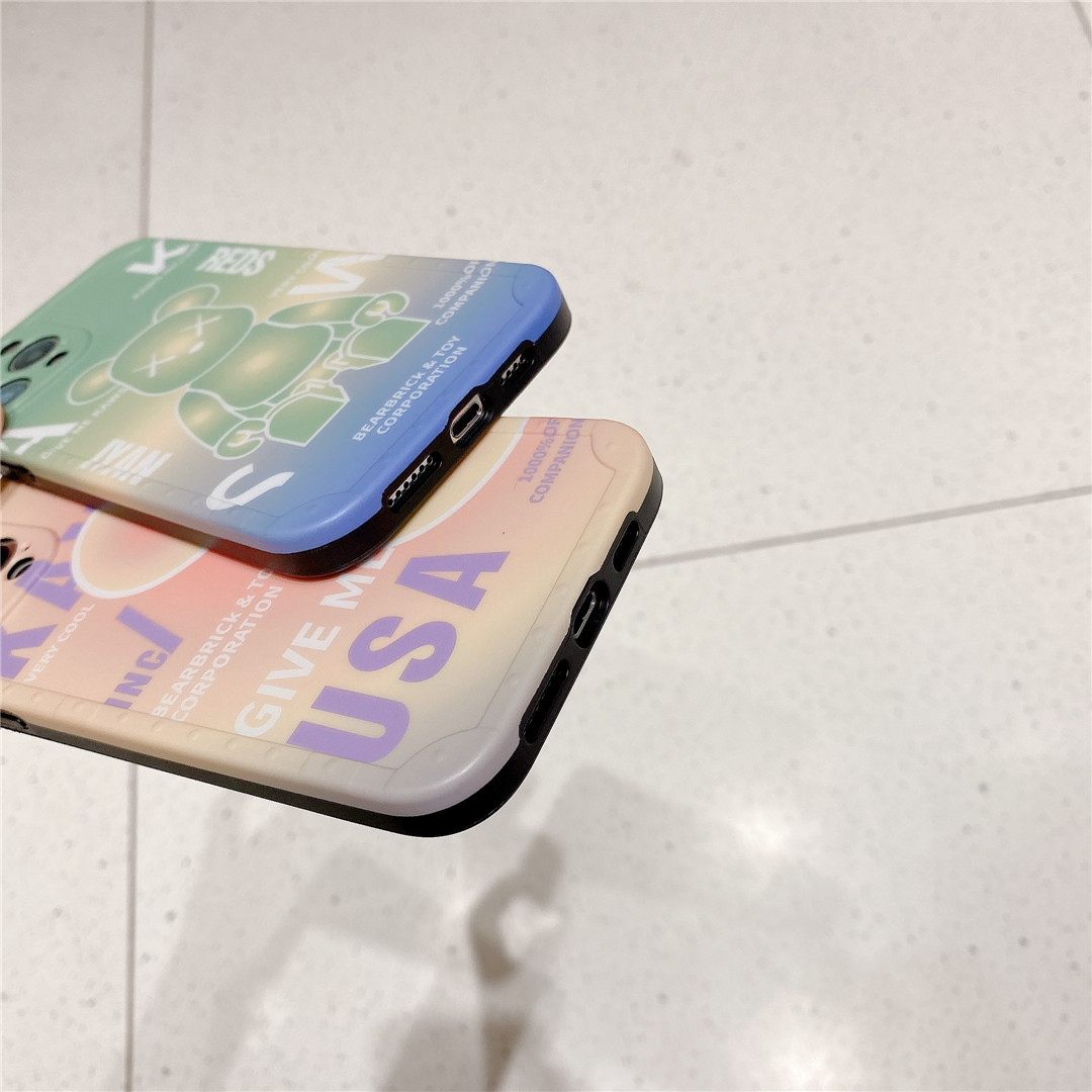 Ốp điện thoại nhựa mềm logo Bearbrick nổi tiếng cho iPhone12 mini 11 PRO MAX 7/8plus SE2020 X/XS XR XSMAX | BigBuy360 - bigbuy360.vn