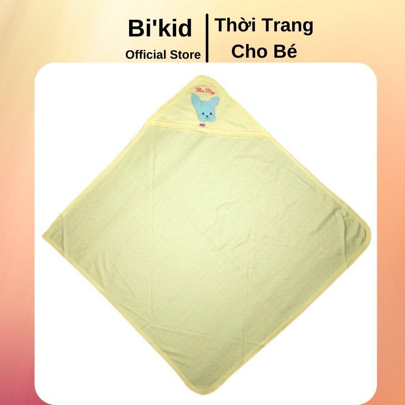 Chăn ủ FUSI trơn 📌FREESHIP📌 có mũ 100%cotton mềm mịn, thoáng khí cho bé