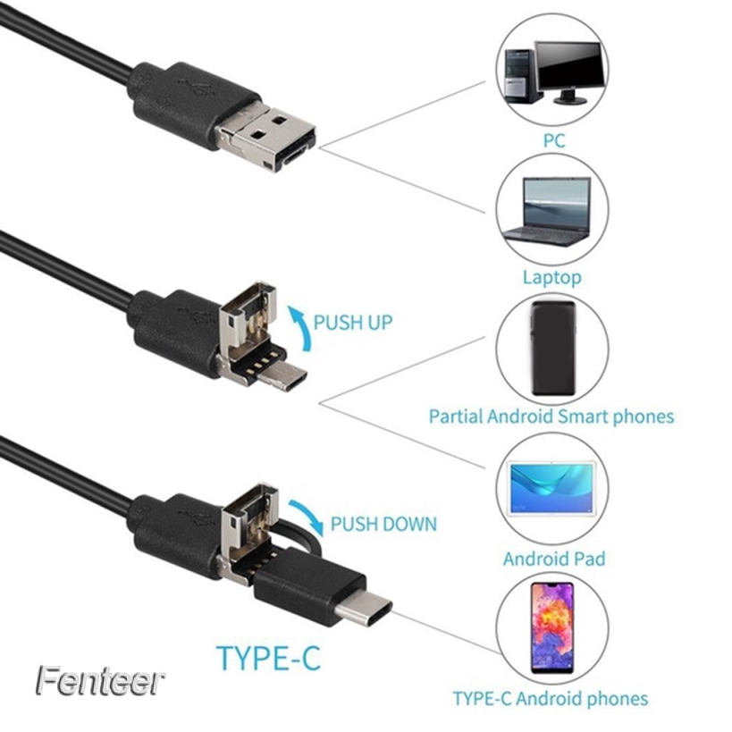 Camera Nội Soi Mini 7mm Kết Nối Usb Cho Android Pc Ios