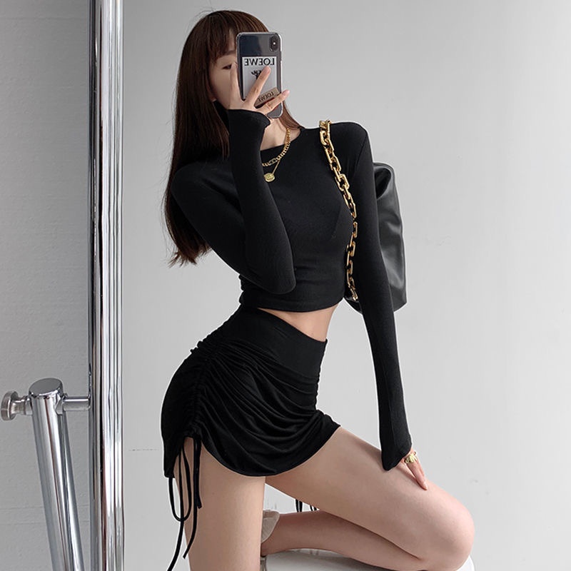 V02 Chân váy  body dây rút 2 bên siêu sexy , chân váy ngắn ulzzang ôm body