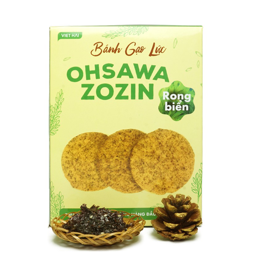 Bánh gạo lứt Ohsawa Zozin (125g) - Ăn kiêng, Giảm cân, Thực dưỡng, Eat clean (có 3 vị: Nguyên chất, Mè đen, Rong biển)