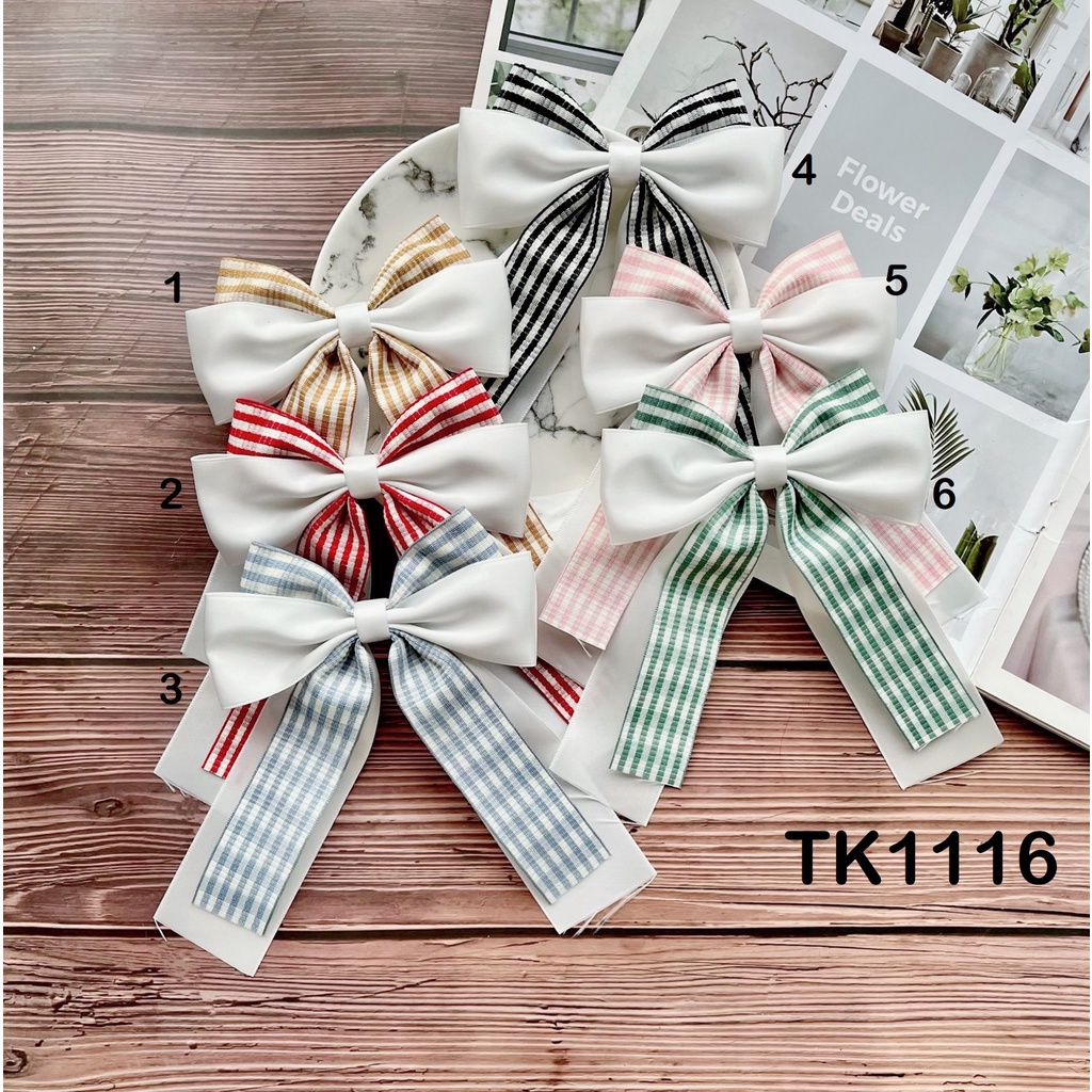 { TK1116 } KẸP NƠ SỌC DỌC - HÀNG THIẾT KẾ ( NEW )