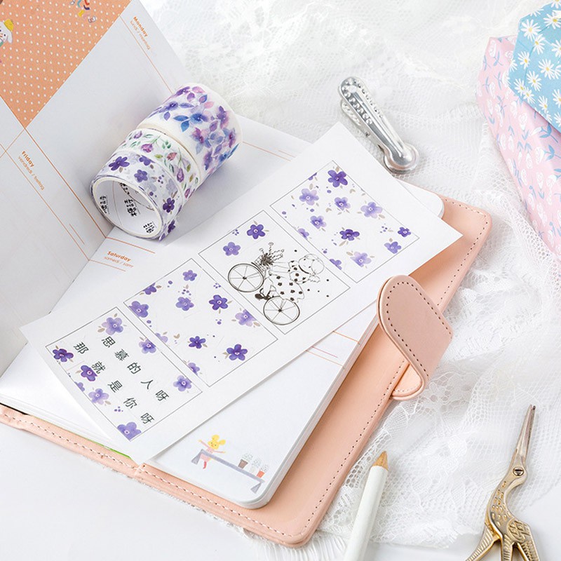 Enjoymore Set 3 Washi Tape  Băng Dán Trang Trí Sáng Tạo Sổ Lưu Niệm Planner Bullet journal