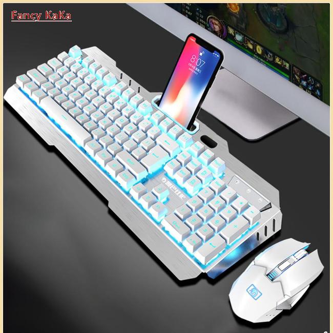 Wireless Mechanical Keyboard And Mouse Game Set Rechargeable With Backlight For Gaming