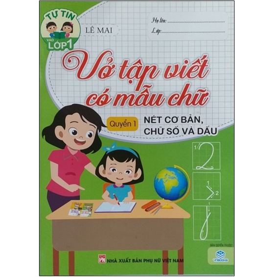 Sách - Combo Vở Tập Viết Có Mẫu Chữ (Quyển 1+Quyển 2)