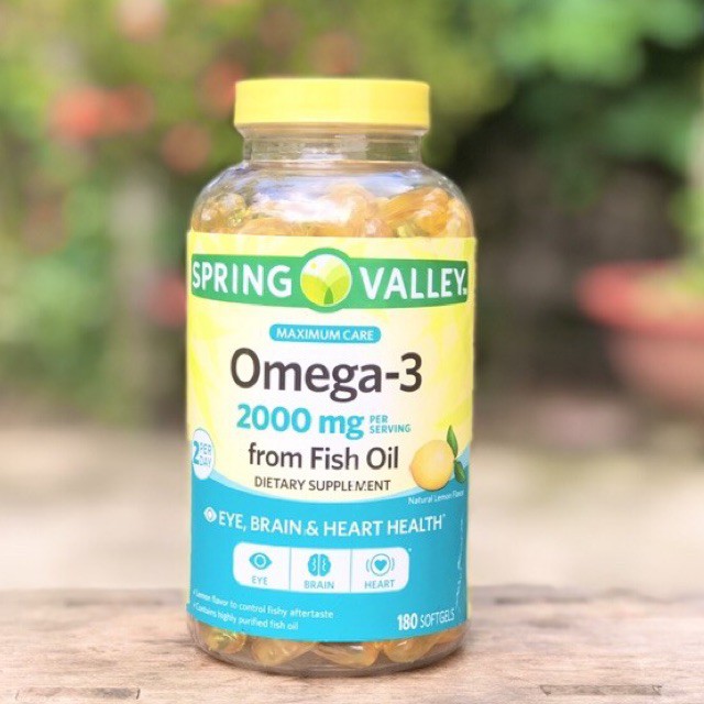 180 viên dầu cá hương chanh spring valley | Thế Giới Skin Care
