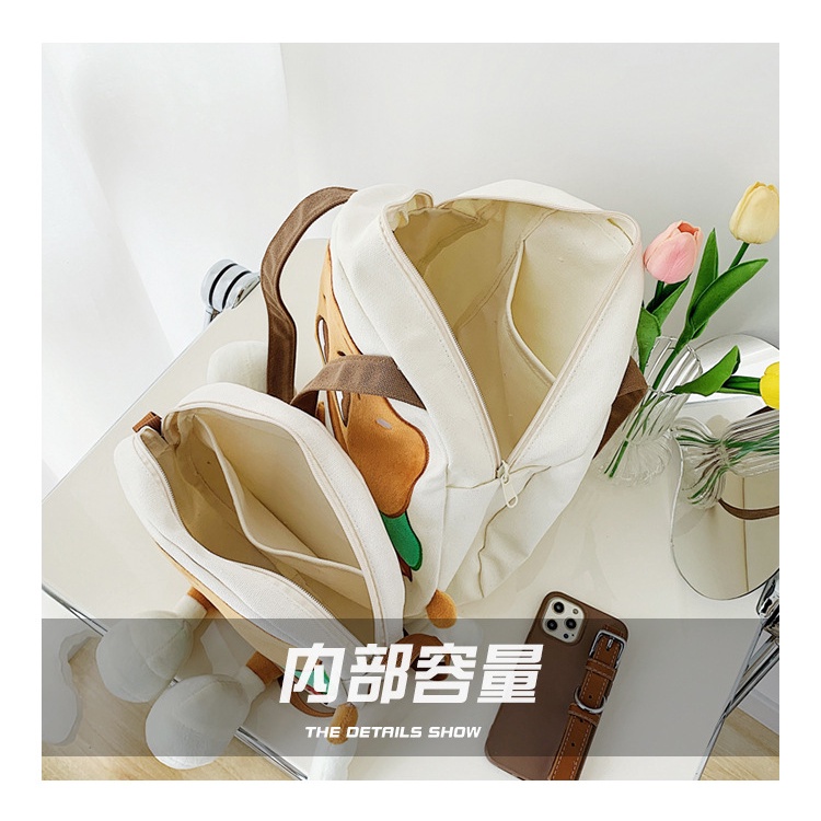 Balo Canvas Cỡ Lớn In Hình Burger 2022 NB00052