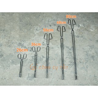 Kẹp gắp rác, kẹp gắp đa năng Inox hình kéo mũi bẹt