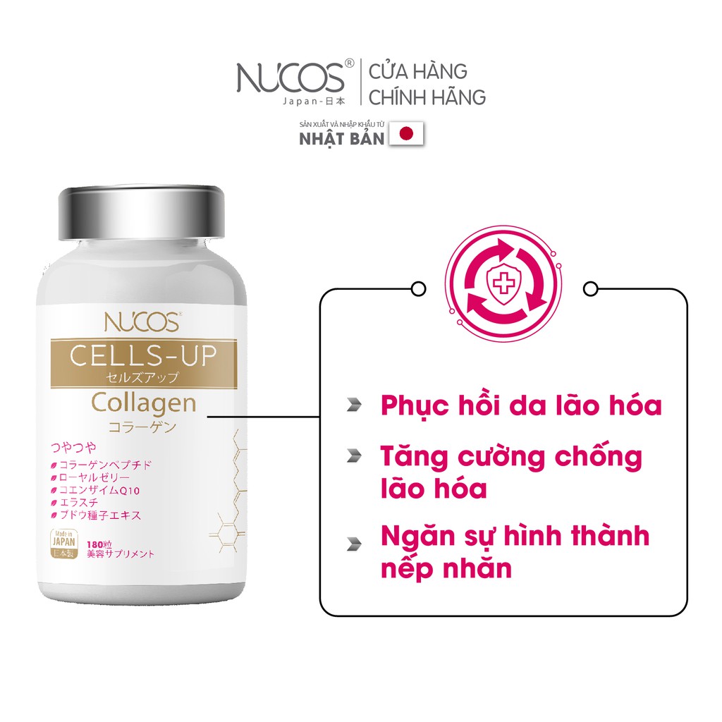 Collagen đẹp da chống lão hoá Nucos cells up 180 viên | BigBuy360 - bigbuy360.vn